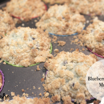 Semi-Homemade Blueberry Crumble Muffins